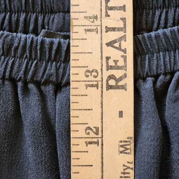 Eileen Fisher Woman Georgette Silk Wide Leg Pants Size 1X Color Black - Picture 9 of 16